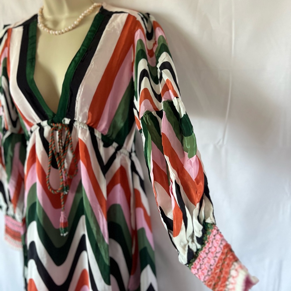 FARM Rio Colorful Wave Pattern Maxi Dress - Picture 9 of 13